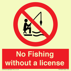 No Fishing without a license